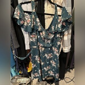 Blue/teal floral dress!